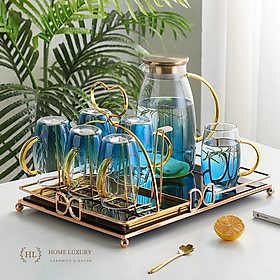 Bộ bình cốc thủy tinh chịu nhiệt Ocean Aqua 2023 | Bộ Bình Cốc Thủy Tinh Xanh Chịu Lực Chịu Nhiệt Siêu Nhẹ Đun Trực Tiếp
