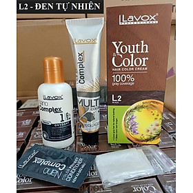 Kem Nhuộm Dưỡng Tóc Phủ Bạc Lavox Youth&Color L2 - Màu Đen