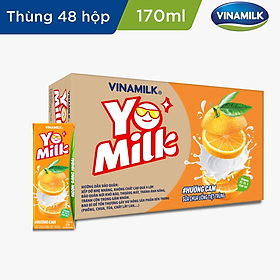 SỮA CHUA UỐNG HƯƠNG CAM YOMILK - HỘP GIẤY 170ML