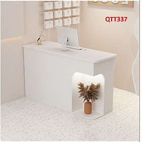 Mua QUẦY LỄ TÂN  QUẦY TIẾP TÂN  QUẦY TÍNH TIỀN  QUẦY THU NGÂN QTT337 ( không đèn) - NỘI THẤT LẮP RÁP VIỄN ĐÔNG ADV