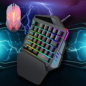 Mua Combo Bộ Bàn Phím 1 Tay Free Wolf K1 chơi game Pubg Mobile Rules of Survival Free Fire trên điện thoại  máy tính bảng + Tặng chuột led 7 màu chuyên game cao cấp