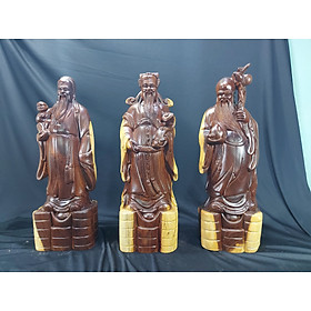 Bộ tượng tam đa Phúc - Lộc - Thọ- gỗ trắc dây