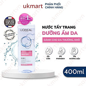 Nước Tẩy Trang L'Oreal Paris Cho Mọi Loại Da 3-in-1 Loreal Micellar Water Da Dầu Da Nhạy Cảm Da Khô