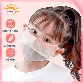 Khẩu trang vải chống nắng trẻ em Anasi CD48 | Thun lụa mỏng thoáng