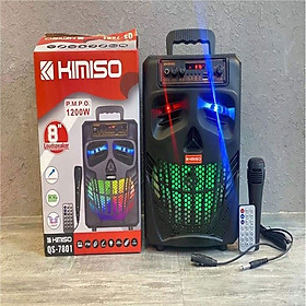 Loa Kéo Karaoke Bluetooth Kimiso QS-7801 Kèm điều khiển Tặng 1 micro có dây Nghe Cực Hay - Hàng Nhập Khẩu -4385-