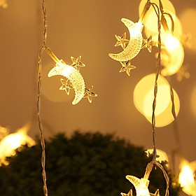 Dây đèn LED hình ngôi sao/ mặt trăng dùng trang trí nhà cửa/ tiệc cưới/ Giáng Sinh độc đáo