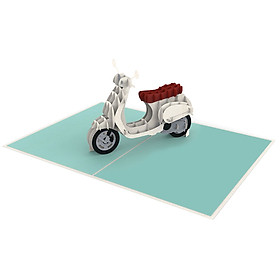 Thiệp 3D pop up Xe Vespa