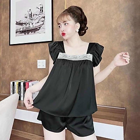 Bộ ngủ cánh tiên chất satin mềm mịn mát