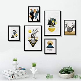 Mua Bộ Tranh treo tường phong cách BẮC ÂU  TỐI GIẢN 6 bức tặng kèm khung màu đen  tranh đơn giản  hiện đại   Tặng kèm khung và đinh ba chân treo tranh chuyên dụng PVP-TP1522