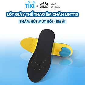 Lót giày thể thao êm chân lọc khí tăng 0,8 màu đen Size LGTT10