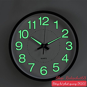 Mua Đồng hồ treo tường dạ quang kim trôi phát sáng trong đêm -DQ01