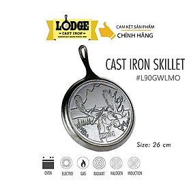 Mua  Chính hãng LOGDE - MỸ  Chảo gang đúc  đáy hình nai sừng tấm Lodge 26.67 cm - L9OGWLMO. Dùng chiên  rán  áp chảo  nướng  đổ bánh  làm Beefsteak