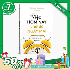 [ThangLong Bookstore]Việc Hôm Nay Chớ Để Ngày Mai : Đừng Để Sự Trì Hoãn Làm Hỏng Mọi Việc