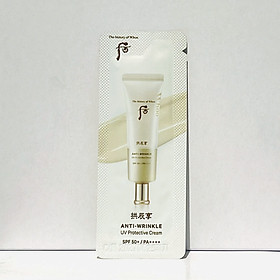 Combo 10 gói Kem Chống Nắng Chống Nhăn WhooGongjinhyang Anti Wrinkle UV Protective Cream SPF 50+ PA++++ 1ml