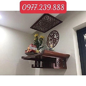 Mua bàn thờ treo tường gỗ sồi nga 61cm kèm chắn khói  kèm chữ