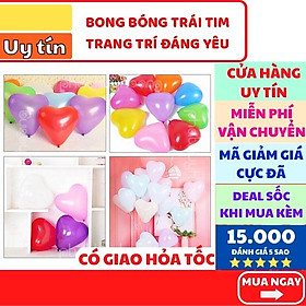 Túi 10 bong bóng trái tim nhiều màu cực đẹp