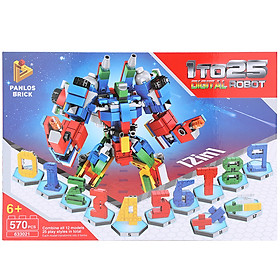 Bộ lắp ráp lego Panlos Brick 12 trong 1 - Mô hình Digital Robot 633021
