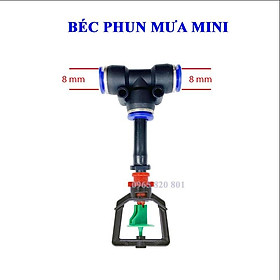 Béc phun mưa mini xoay 360 kèm T nối nhanh