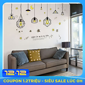 Decal dán tường Đèn chùm trang trí XL7230