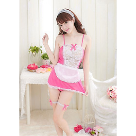 Cosplay phụ bàn cực dễ thương - Màu hồng trắng