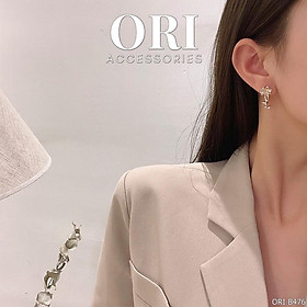 Bông tai nữ hình bông hoa The Florist đính đá ORI ACCESSORIES B476