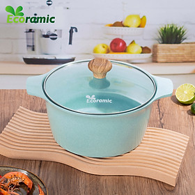 Nồi Chống Dính Ecoramic Platinum Vân Đá Đáy Từ Chính Hãng Cao Cấp, Siêu Bền, Dùng cho mọi loại bếp từ, Bảo hành sản phẩm 2 tháng