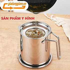 Mua (Hàng loại 1) CA LỌC DẦU ăn INOX 304 (1200ml ) có lưới lọc cặn tiện lợi hàng cao cấp dầy dặn không gỉ sét