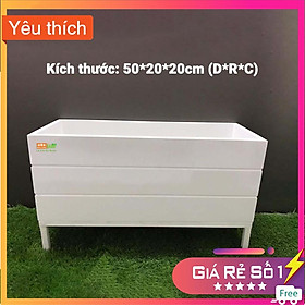 Mua Chậu kẻ chỉ composite 50cm