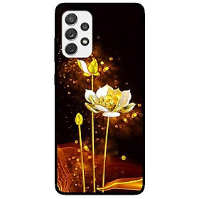 Ốp lưng dành cho samsung galaxy a32 - a52 - a72 - mẫu sen trắng vàng 2