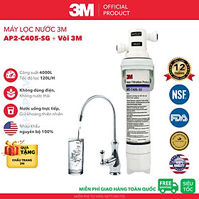 Mua Máy Lọc Nước 3M Mini Fitler AP2-C405-SG Nước Uống Trực Tiếp Hoặc Gắng Vào Tủ Lạnh Side-By-Side - Hàng Chính Hãng 3M