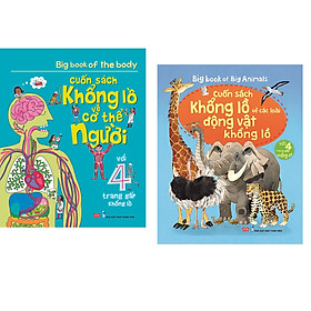 Hình ảnh Combo 2 Cuốn: Big Book Of Big Animals – Cuốn Sách Khổng Lồ Về Các Loài Động Vật Khổng Lồ + Cuốn Sách Khổng Lồ Về Cơ Thể Người