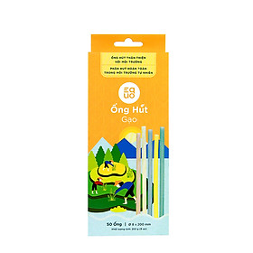 Ống hút gạo màu sắc tự nhiên (50 ống)