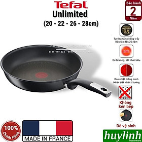 Mua Chảo chiên chống dính đáy từ Tefal Unlimited 20cm - 22cm - 26cm - 28cm dùng cho mọi loại bếp - Sản xuất tại Pháp - Hàng chính hãng