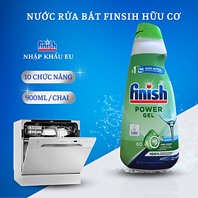 Combo Gel rửa bát finsih Eco 900ml + Nước làm bóng bát Finish Eco 400ml + Muối rửa bát chén 1,5kg