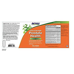 Viên Uống Now Prostate Health Từ Cây Cọ Lùn, Beta-Sitosterol & Lycopene