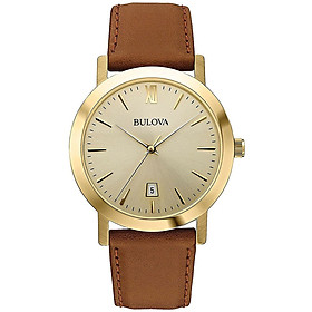 Đồng Hồ Nam Bulova Dây Da 97B135 - Mặt Vàng