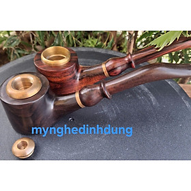 Tẩu hút thuốc xigar phong cách lịch nãm đẳng cấp bằng gỗ trắc đỏ đen 