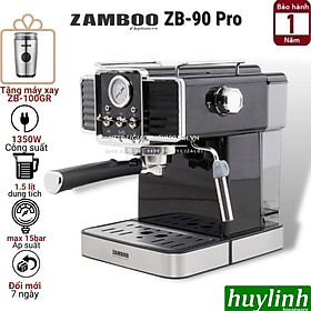 Mua Máy pha cà phê gia đình Zamboo ZB-90 PRO - Tặng máy xay cafe ZB-100GR  - Hàng chính hãng