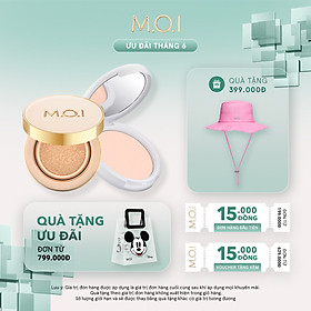 Bộ đôi M.O.I Phấn nước  Premium Baby Cushion và Phấn phủ Baby Skin Powder