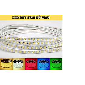 Mua Led dây 5730 ánh sáng Vàng  Trắng  Xanh Lá  Xanh Dương Đỏ RBG Hồng (bán lẻ theo 1 mét
