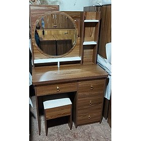Bàn trang điểm gỗ MDF phủ melamine rộng 80cm sâu 40cm màu đồng bộ