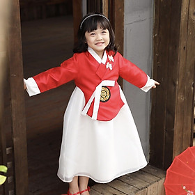 Set hanbok bé gái cột nơ áo SE155