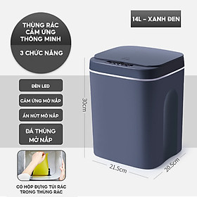 Mua Thùng Rác Thông Minh 3 Chế Độ Cảm Ứng Tự Động Sạc Pin Tiện Lợi Dung Tích 16 Lít
