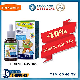 FITOBIMBI GAS, 30ml, Nhỏ giọt giảm đầy hơi, khó tiêu cho bé của Ý