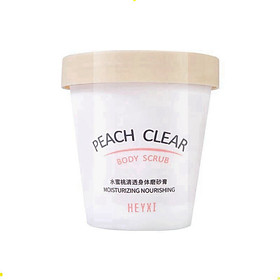 Tẩy da chết heyxi hương đào làm mịn trắng da peach body scrub 200g