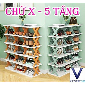 Mua KỆ GIÀY 5 TẦNG CHỮ X CỰC ĐẸP