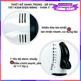 Mua Dụng Cụ Nhào Bột Trộn Kem Đánh Trứng Cầm Tay Vouller Đa Năng 7 Tốc Độ 180W - Hàng Chính Hãng