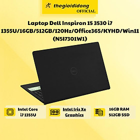 Mua Laptop Dell Inspiron 15 3530 i7 1355U/16GB/512GB/120Hz/Office365/KYHD/Win11 (N5I7301W1) - Hàng Chính Hãng