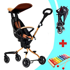 Xe Đẩy Cho Bé Gấp Gọn 2 Chiều BBH Cao Cấp V5, TẶNG KÈM ĐÀN XYLOPHONE 8 THANH CHO BÉ, Xe Đẩy Cho Bé, Xe Đẩy Trẻ Em, Xe Đẩy Du Lịch