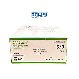 Hình ảnh Chỉ phẫu thuật không tiêu CPT Carelon Nylon số 5/0 - M10E13 / M10E16